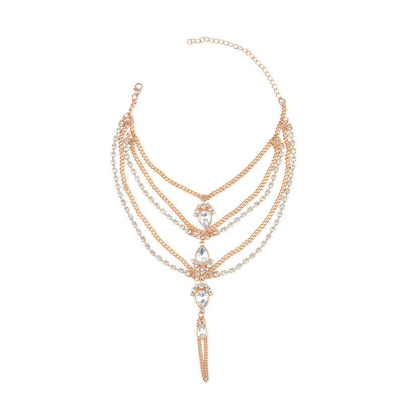 Lux Boho Beach Crystal Anklet