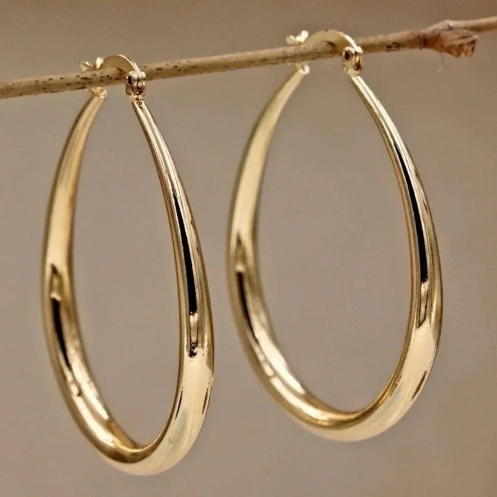 Vintage Gold Hoop Earrings