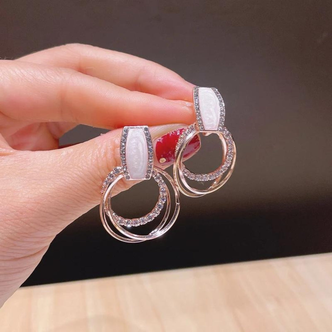 with Zirconia Hoops and in Silver