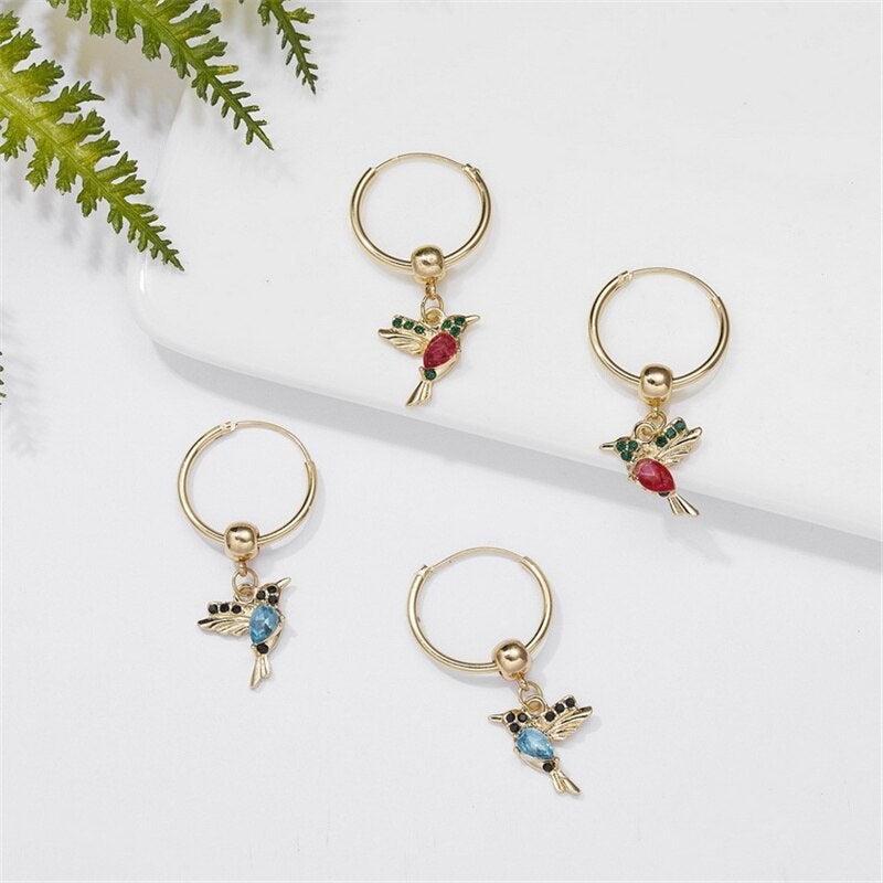 Limited Edition Flying Hummingbird with Zirconia Inlay