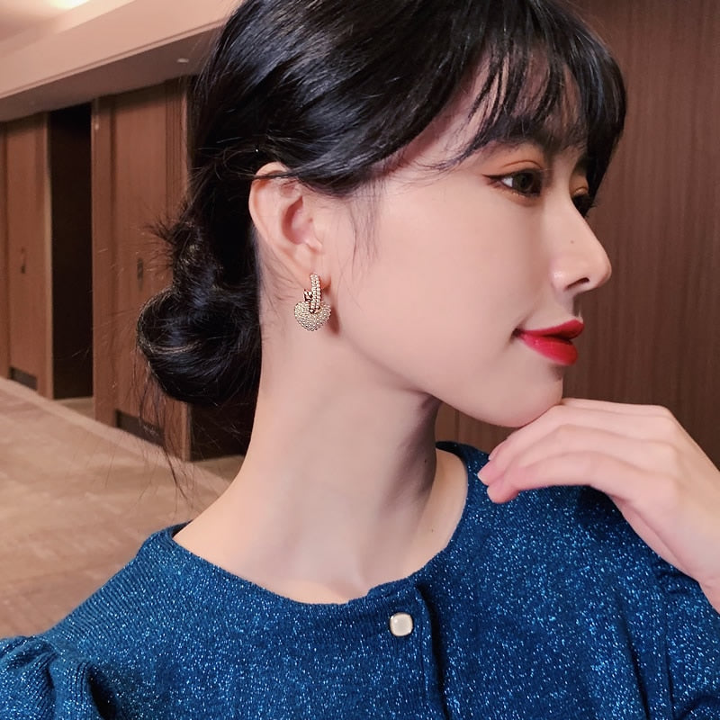 Love Pearl Earrings in Gold