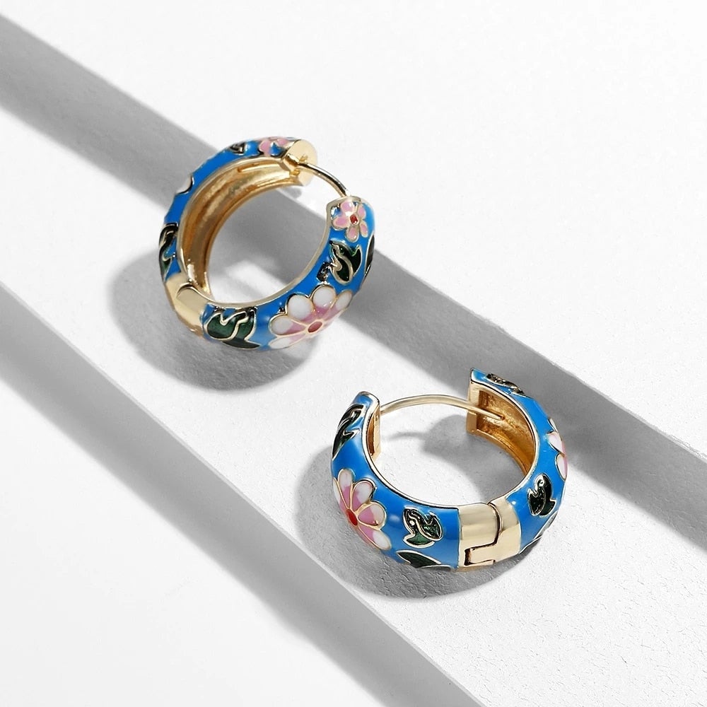 Luxury floral earrings