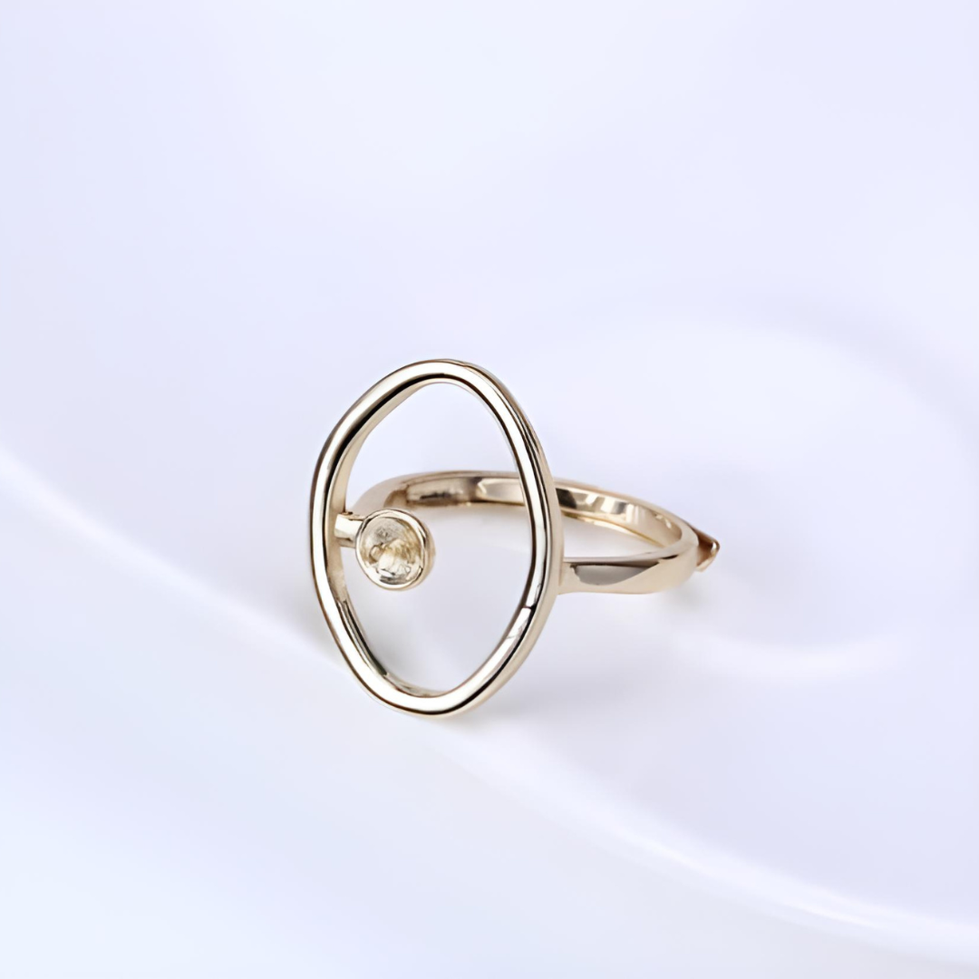 VINTAGE ZIRCONIA OVAL RING