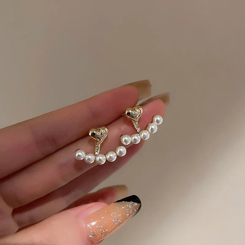 Gold Heart with Pearls