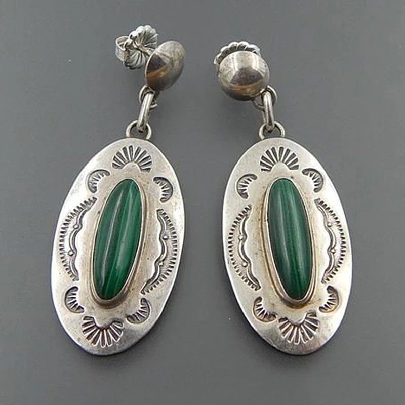 Vintage Silver with Green Stone