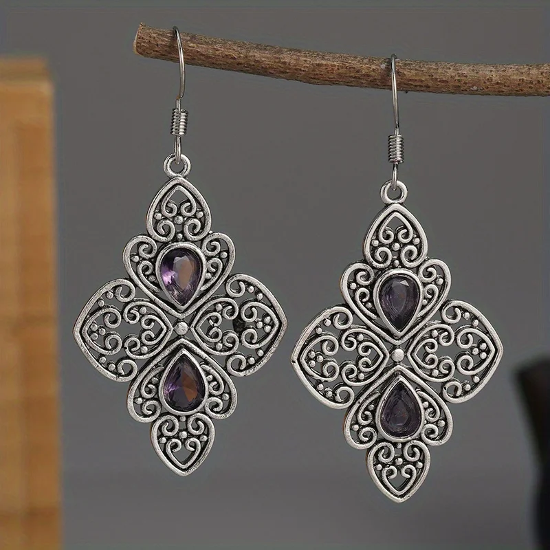 Vintage Purple Crystal Mandala