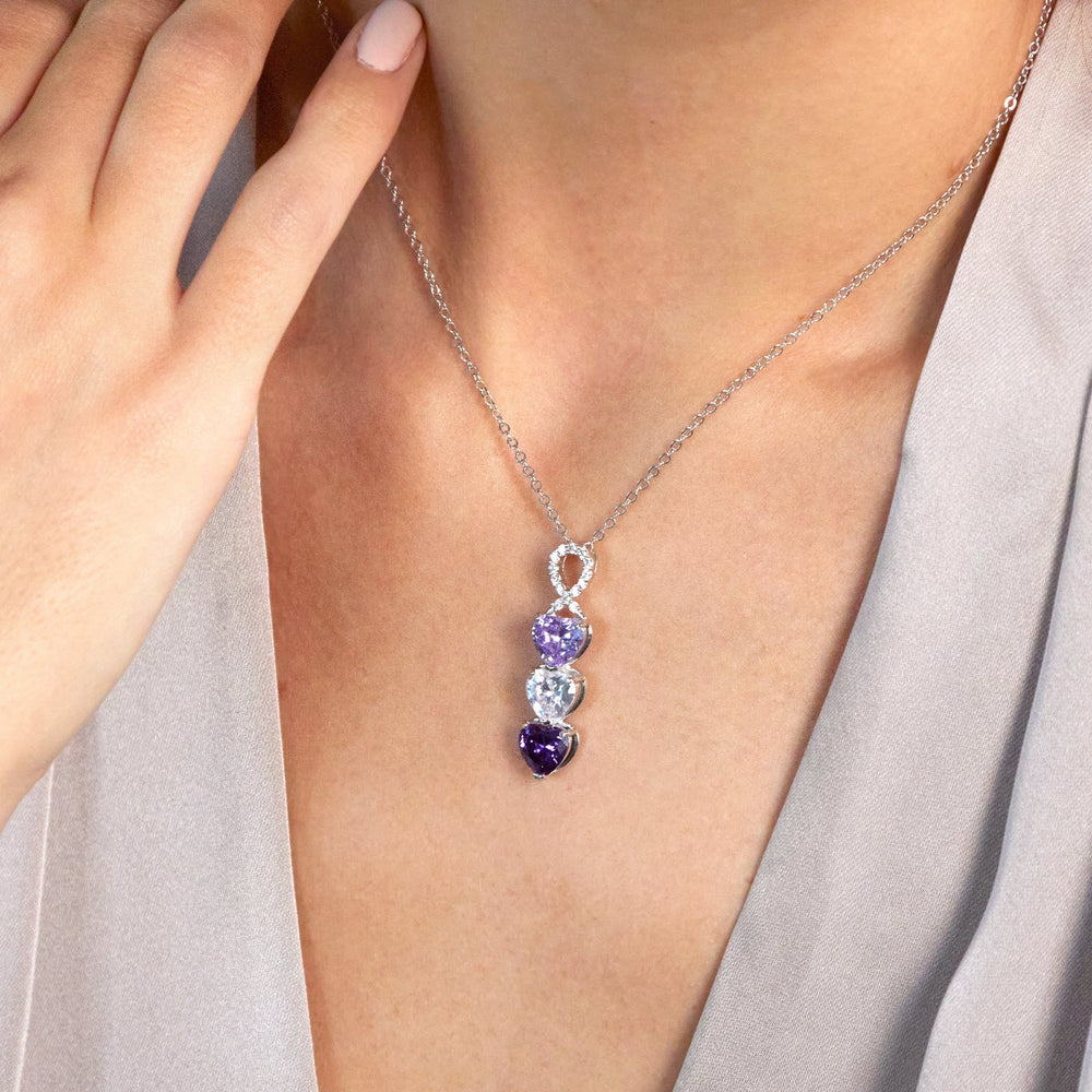 Luxus birthstone necklace - Infinity heart