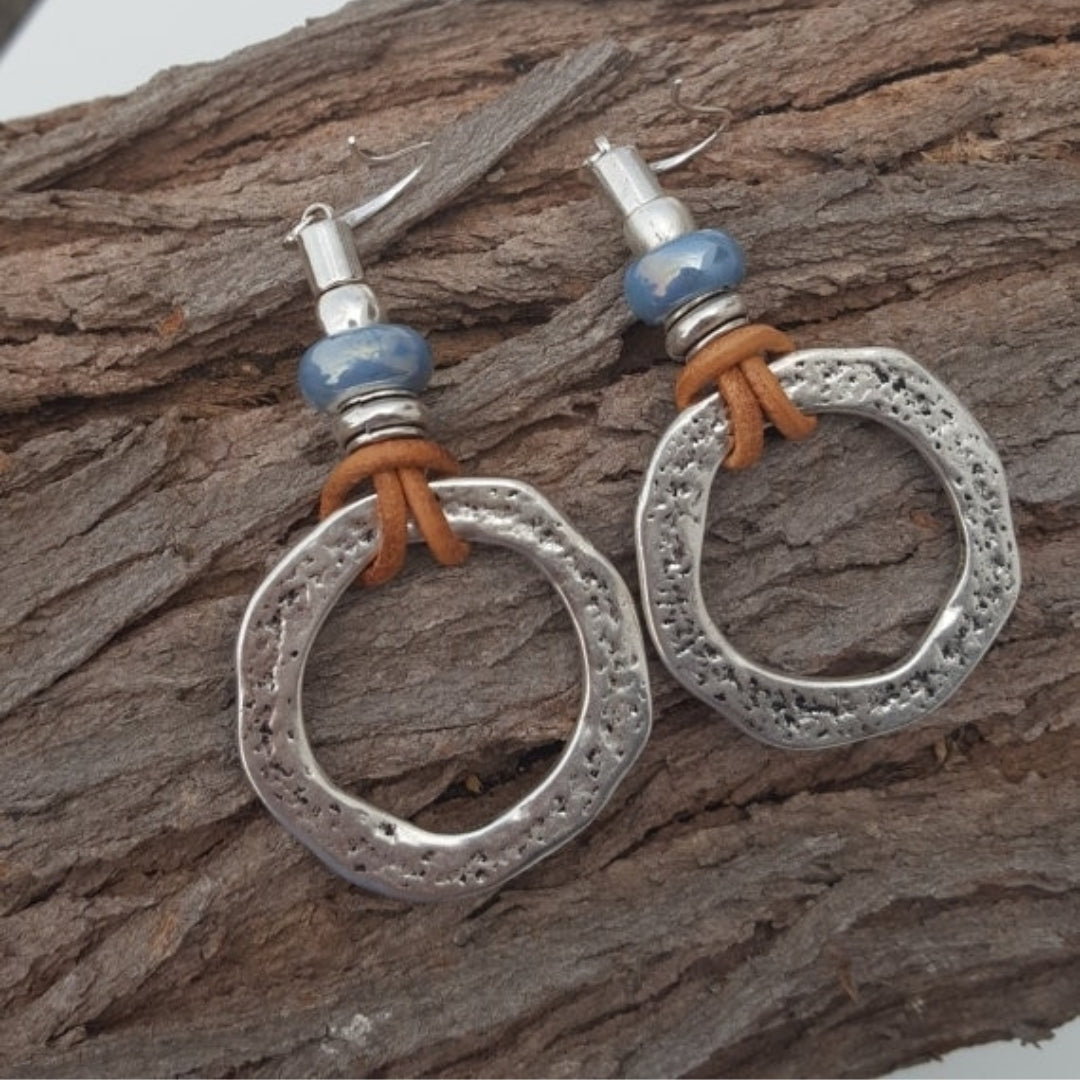 Vintage Boho Silver Circle