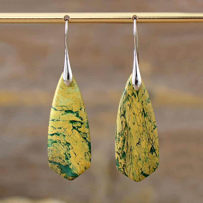 Natural Jasper Stones Desert Earrings