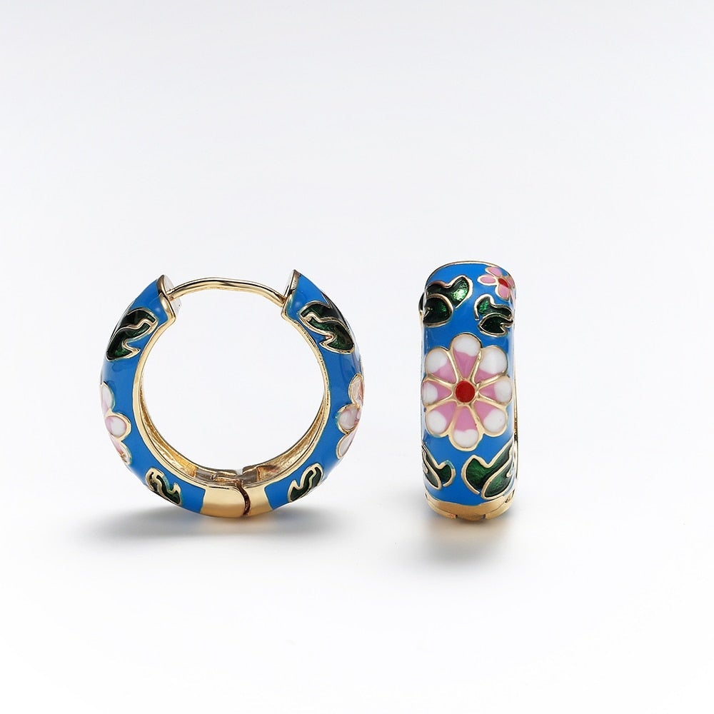 Luxury floral earrings