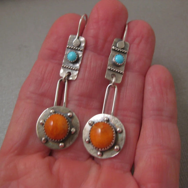 Boho  with Orange and Blue Stones