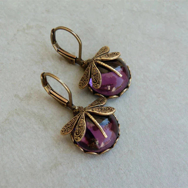 Spherical Dragonfly  in Antique Gold