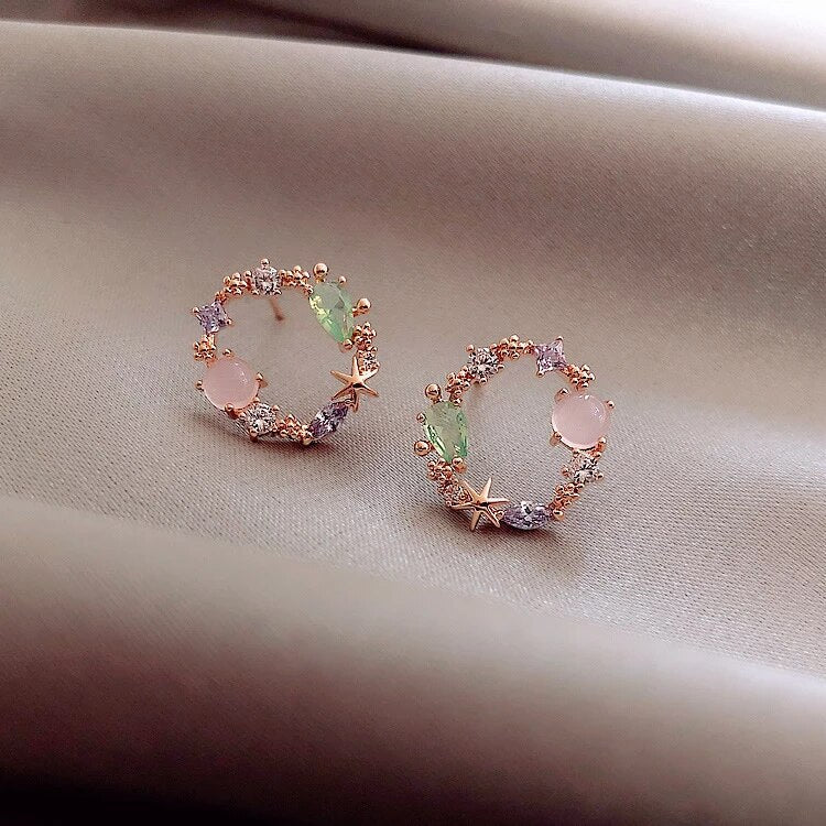 Floral  with Zirconia in Gold