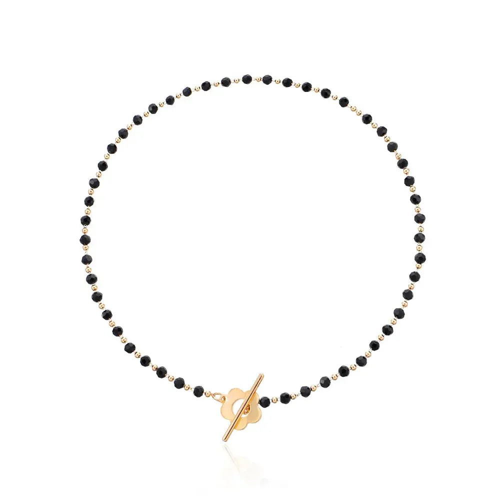 Floral Choker Flower Clasp Necklace