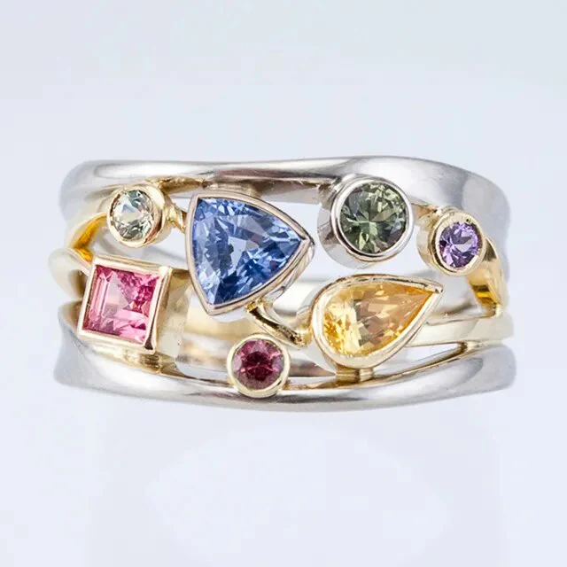 Vintage Multicolour Zirconia Ring