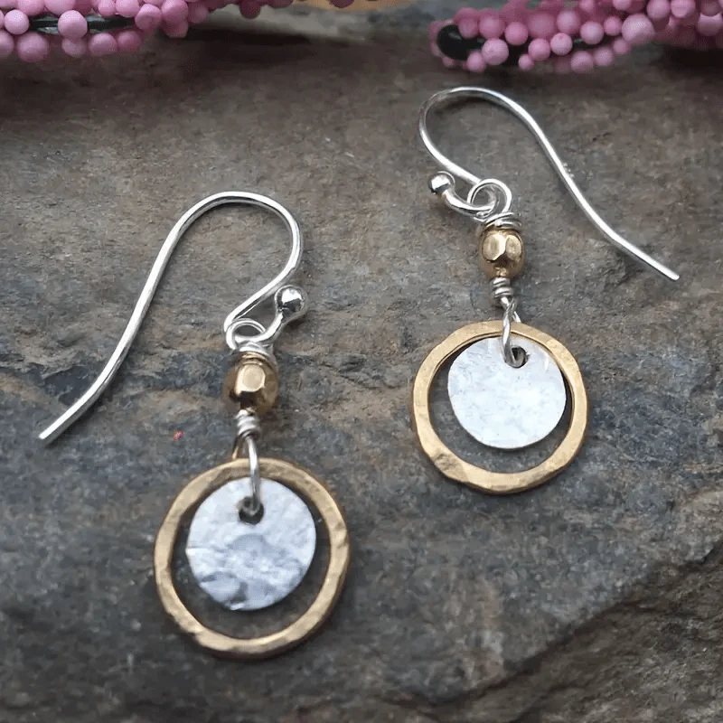 Vintage Rounded Gold & Silver Plated