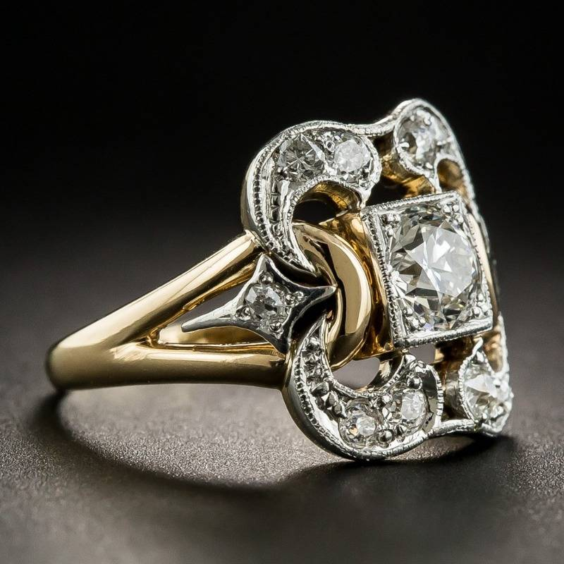 Vintage Lux Zirconia Gold Ring