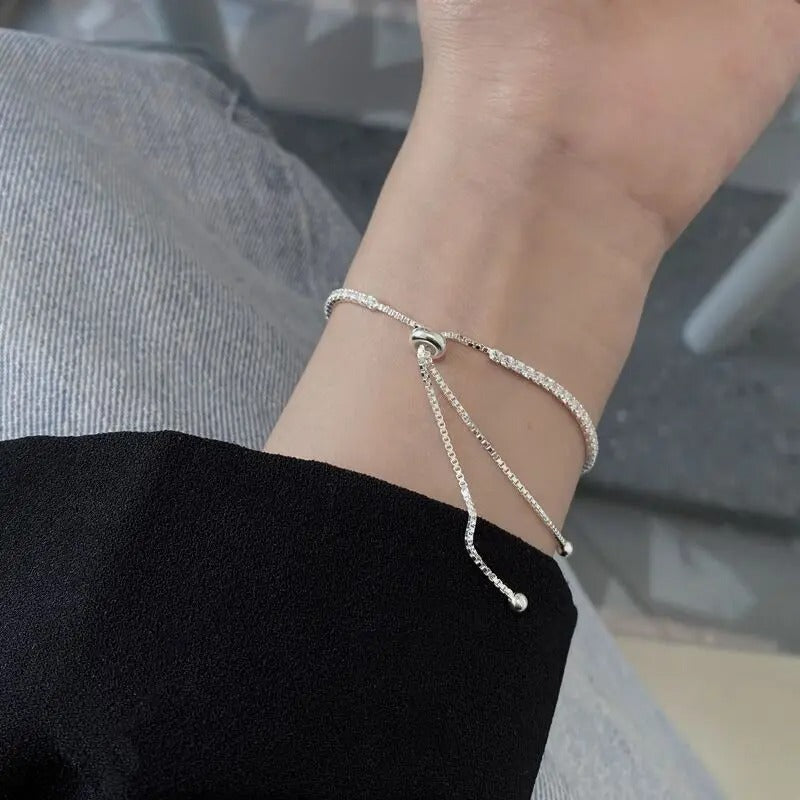 Beautiful 925 Silver Bracelet with Zirconia