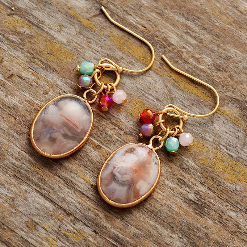 Rhinestone Antique Blossom Drop Earrings